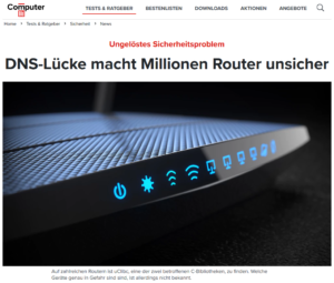 Computer Bild meldet: Millionen Router unsicher!