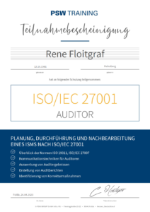 20230426 - PSW - ISO27001 Auditor