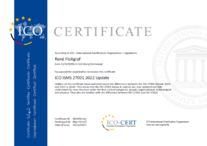 20231218 - ICO - Zertifikat Update ISO 27001 2022