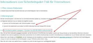 DATEV Sicherheitspaket 7.66 - Update dringend notwendig!