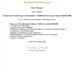 Fortbildungsnachweis audatis ISMS